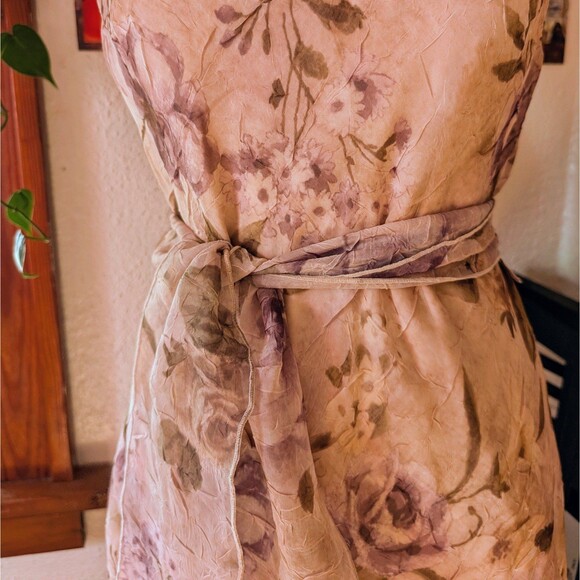 Floral Grunge 1990s Vintage Pastel Purple Dress - Picture 3 of 5